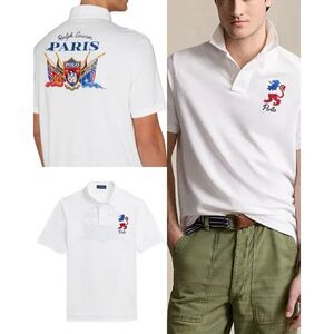 Polo Ralph Lauren NWT Classic Fit Embroidered Mesh Polo Shirt White Large